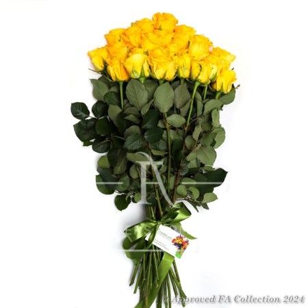 Bouquet of 25 Yellow Roses