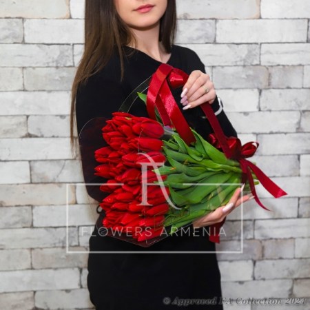 Festive Red Tulips