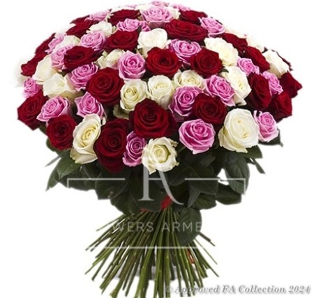 Bouquet of colored roses