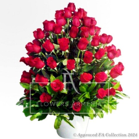 Funeral Roses Basket