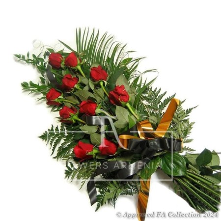 Funeral Bouquet with Red Roses