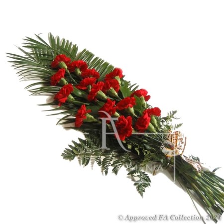 Funeral Bouquet with Red Carnations