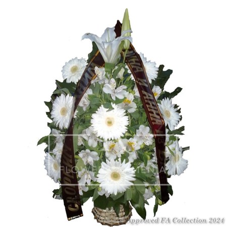 Funeral white basket