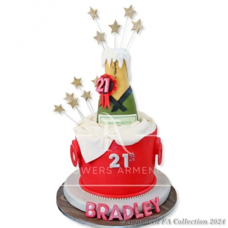 Champagne birthday cake
