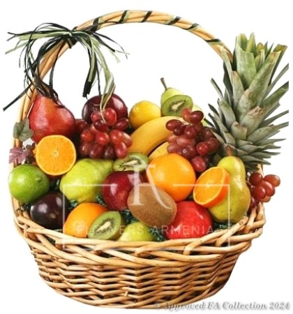 Big Basket of Various Fruits
