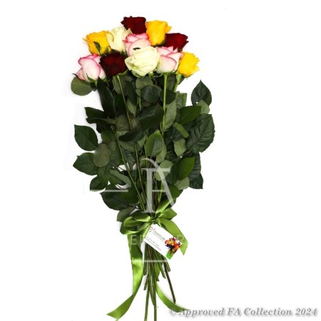 Bouquet of 11 Colorful Roses