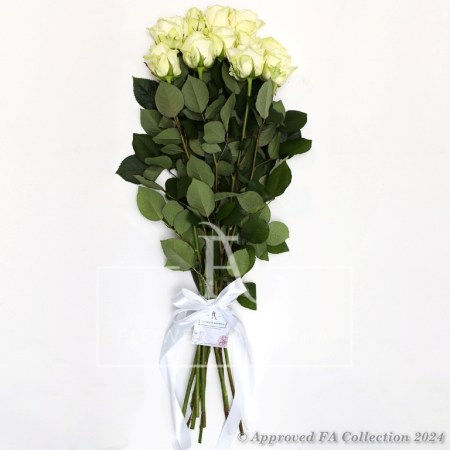 Bouquet of 11 white roses