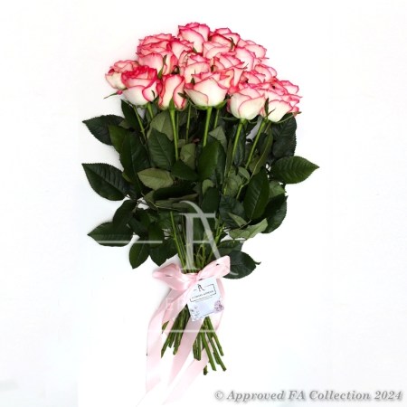 Bouquet of 19 pink roses