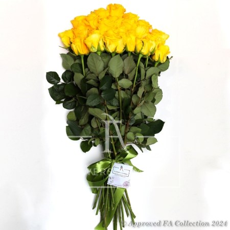 Bouquet of 21 yellow roses