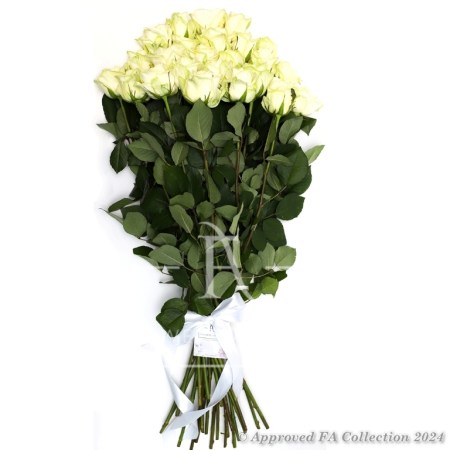 Bouquet of 25 white roses