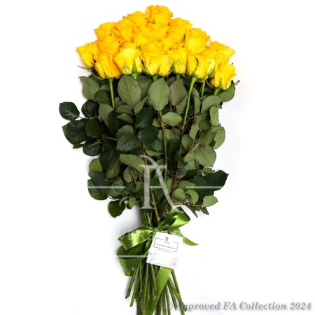 Bouquet of 25 yellow roses