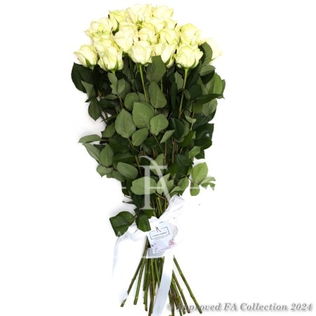 Bouquet of 21 white roses