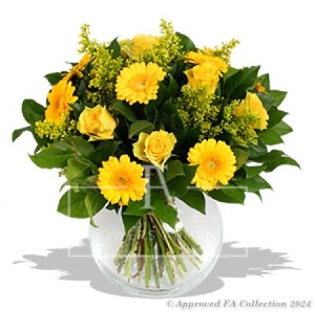 Yellow Roses & Gerberas