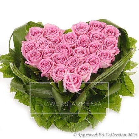 Pink Roses Heart