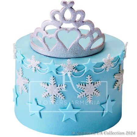 Tiara Tiers Blue Cake