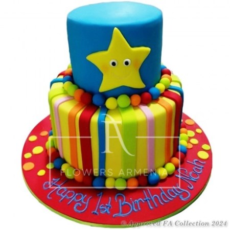 Colorful cake with star