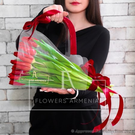 Festive Red Tulips