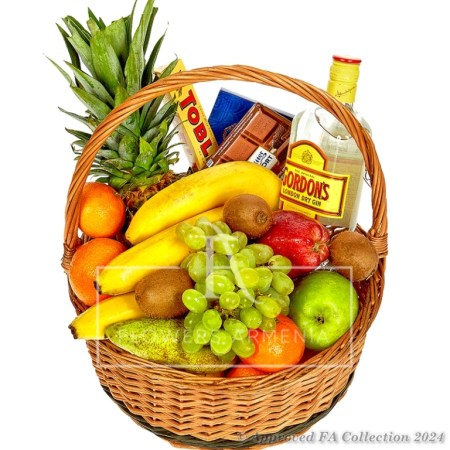Fresh Fruit and Candy Gift Basket