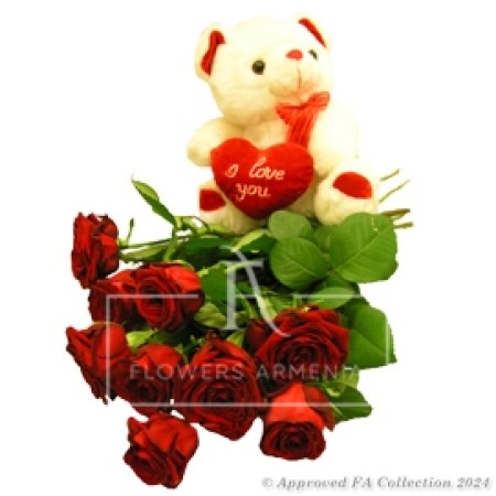 Bear & Hot Roses