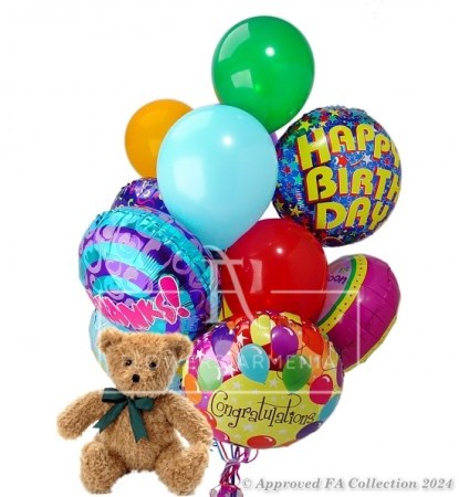 Teddy Bear & 12 Balloons