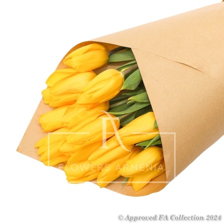 15 Yellow Tulips