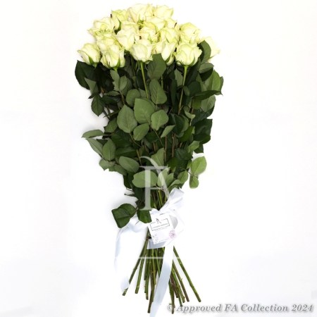 Bouquet of 19 white roses