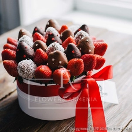 Fresh Strawberries in Chocolate.