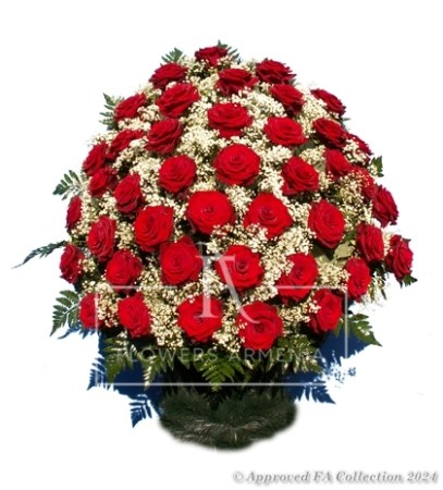 100 Sympathy Red Roses
