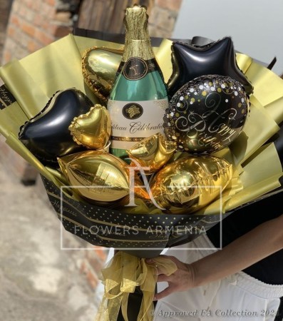 Champagne & Balloons bouquet