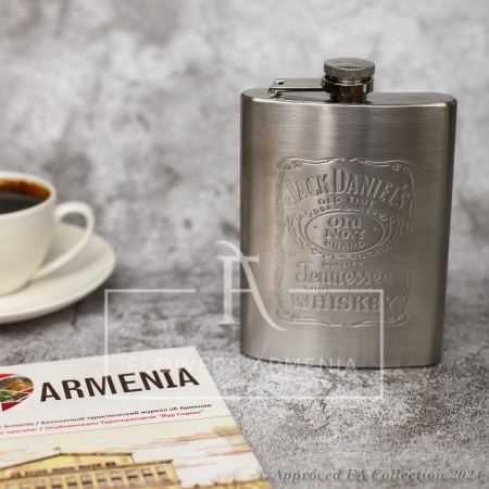Jack Daniel's Engraved Whisky Hip Flask