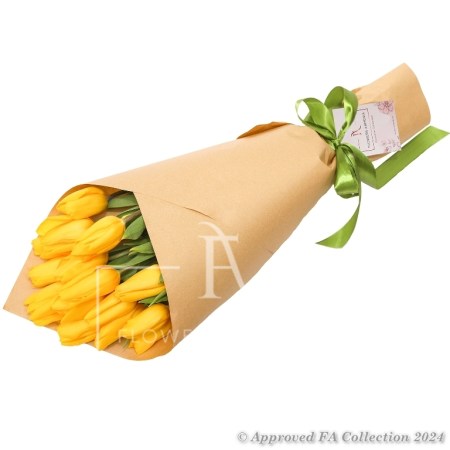 15 Yellow Tulips