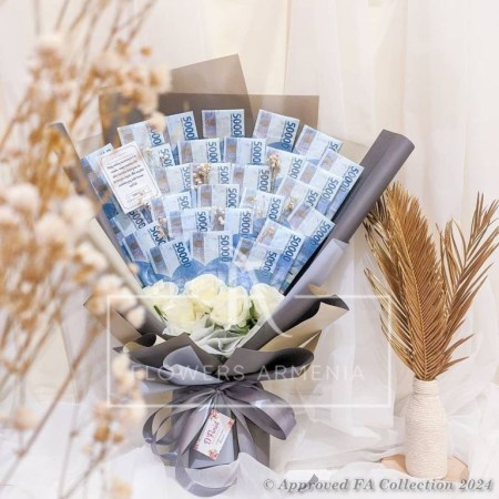 Money Bouquet with Roses
