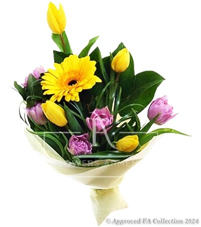 Bouquet of Tulips and Gerberas