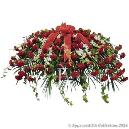 Heavenly Red Casket Spray