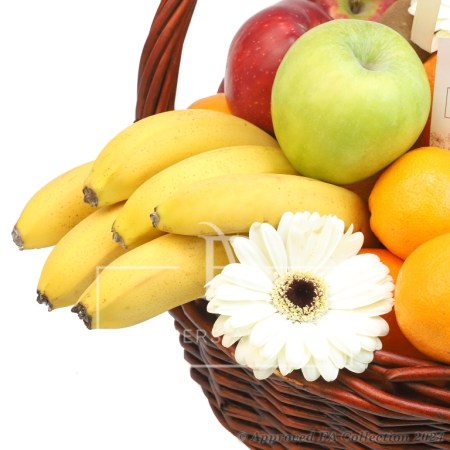 Decorated fruit basket