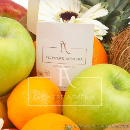 Decorated fruit basket