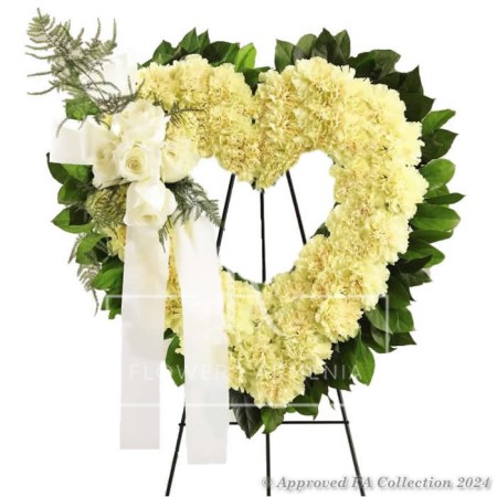 Open Heart Sympathy Wreath