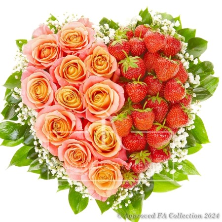 Strawberry Rose Heart