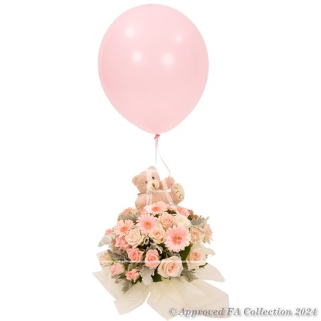 Pink Bouquet & Single Balloon
