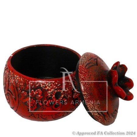 Red Pomegranate Engraved