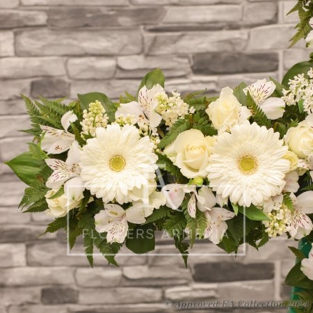 Satin White Cross Wreath