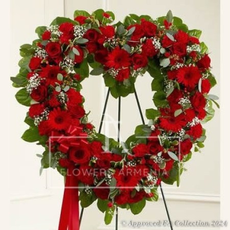 Red Wreath of Blooms