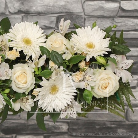 White Cross Wreath