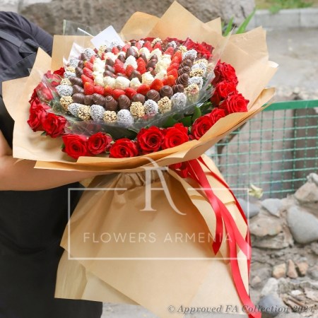 Strawberry and Rose Bouquet