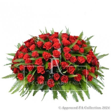 Sympathy Basket of 200 Red Roses