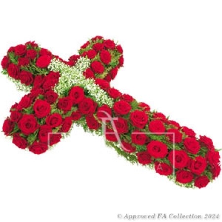 Sympathy Red Cross Wreath