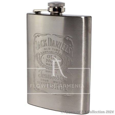 Jack Daniel's Engraved Whisky Hip Flask