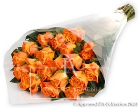 Dainty Bunch of Orange Roses