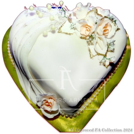 White Heart Cake