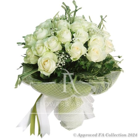Bouquet of 27 White Roses